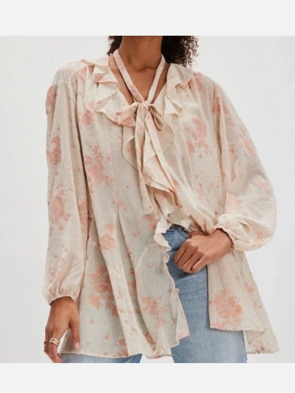 Free People Dreamland Floral Tunic Size Medium